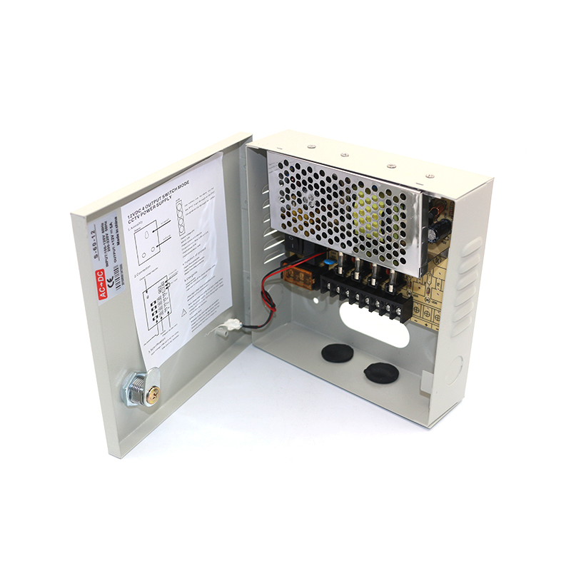 4-Channel 12V 5A CCTV Power Supply Box – Reliable Power Solution for Surveillance Systems
