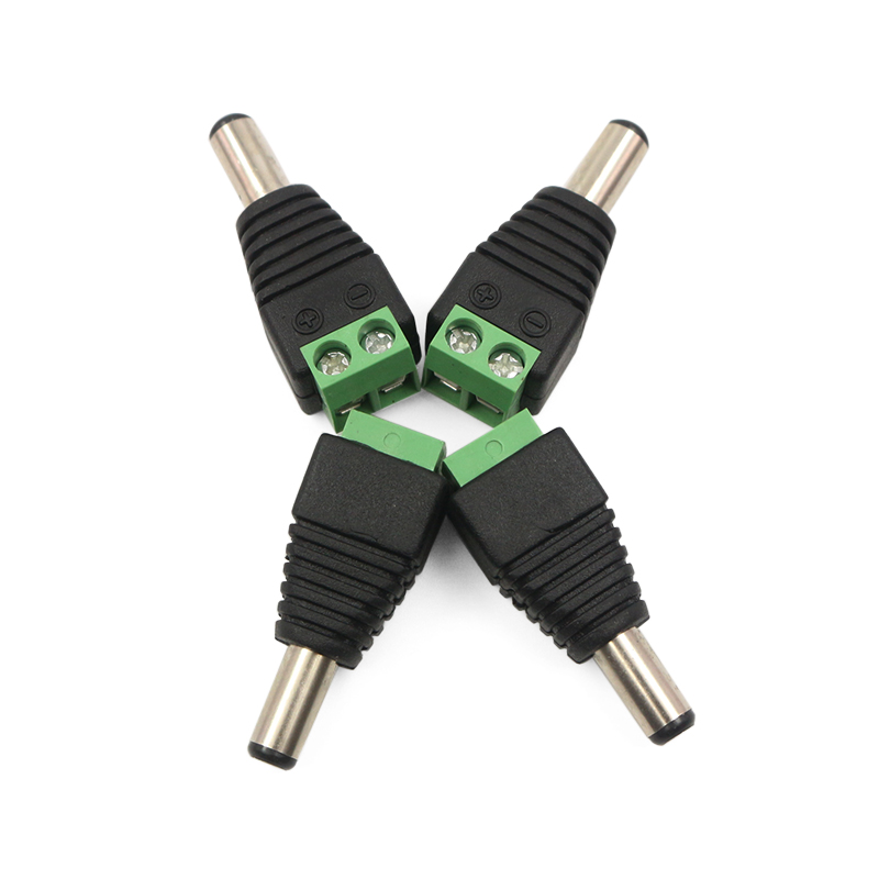 5.5x2.1mm 12V DC Male Power Connector – Universal Fit for CCTV Cameras and LED Systems