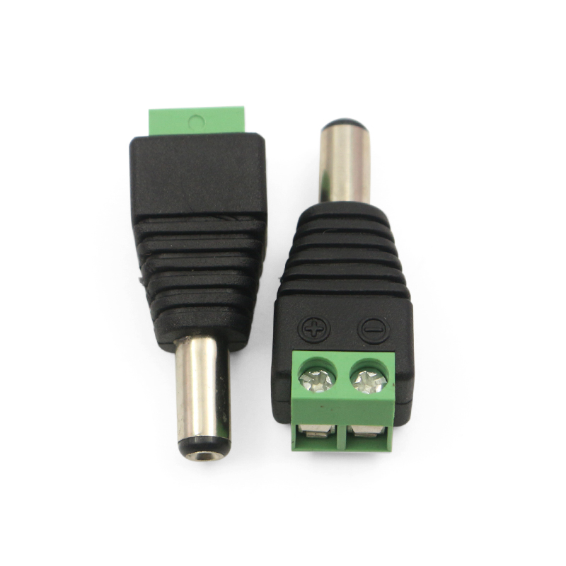 5.5x2.1mm 12V DC Male Power Connector – Universal Fit for CCTV Cameras and LED Systems