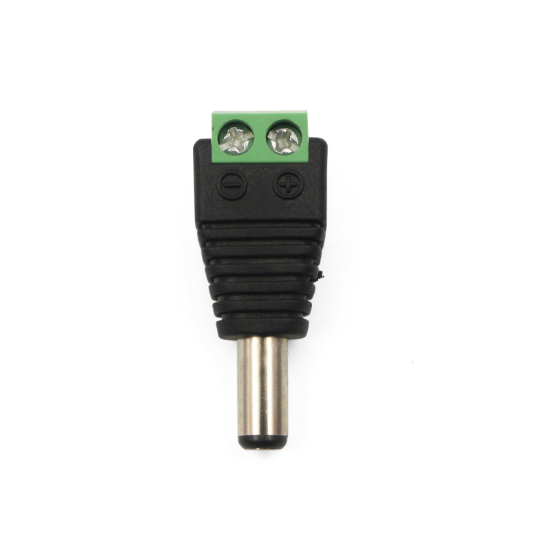 5.5x2.1mm 12V DC Male Power Connector – Universal Fit for CCTV Cameras and LED Systems